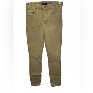 Mother Jeans High Waisted Looker Ankle Jeans size 24/2 Prairie Olive Green Khaki